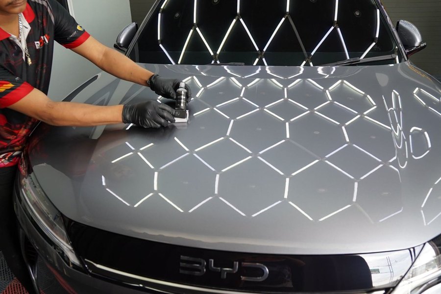 งานเคลือบเซรามิก Hyper Graphene ที่ร้านครถม นครปฐม